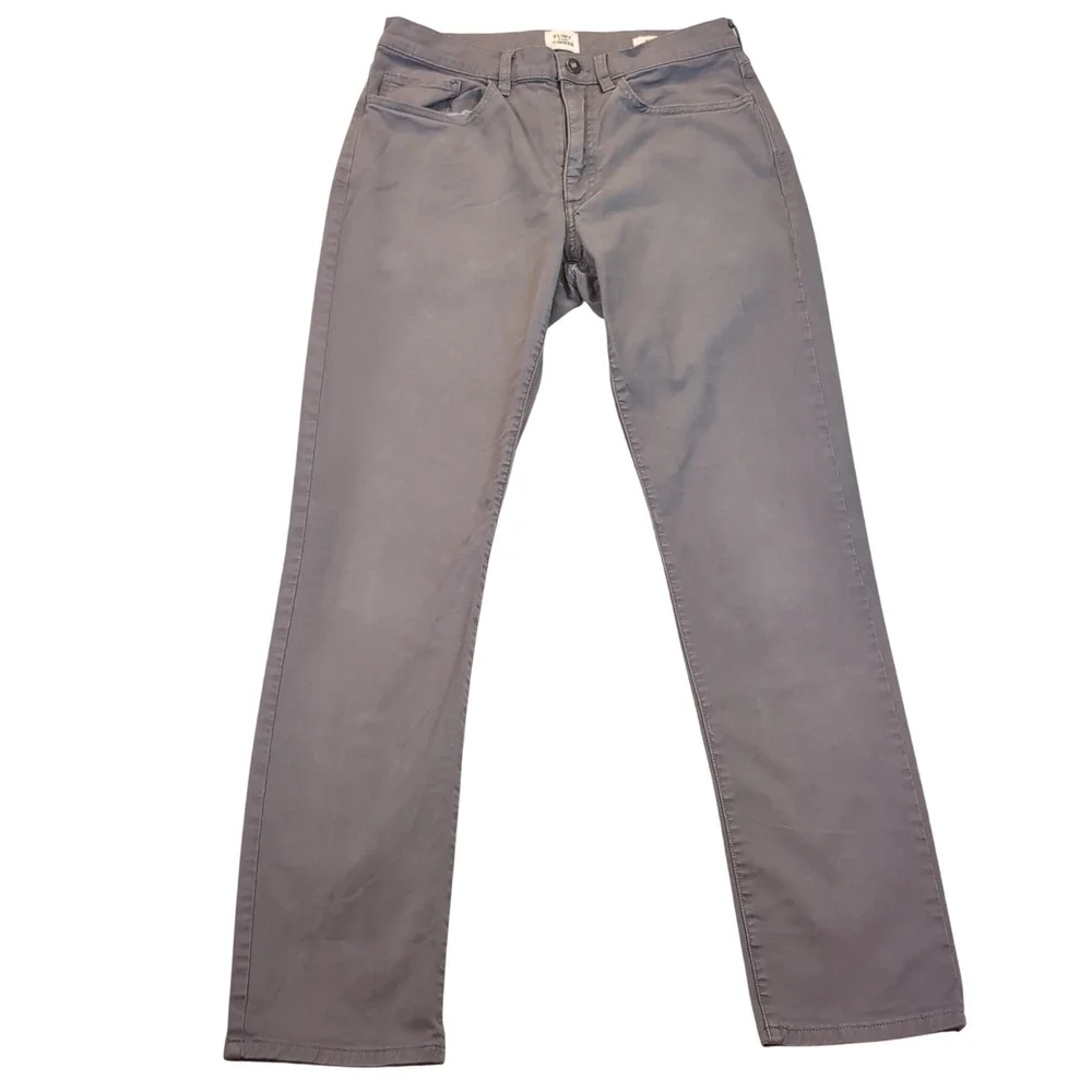 Flint and‎ Tinder 365 Pants Mens 31x32 (31x31) Gray Slim Fit Chino Five Pocket